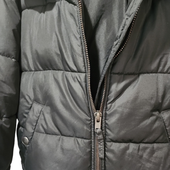 Aeropostale remix med woman or child puffer hood coat fur collar zip snap closur - Picture 3 of 13